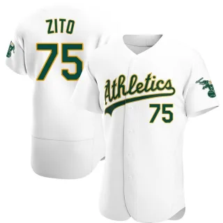 Authentic Men's Barry Zito Oakland Athletics Home Jersey - White