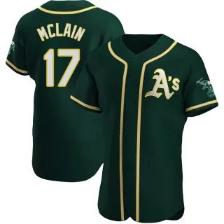 Authentic Men's Denny Mclain Oakland Athletics Alternate Jersey - Green