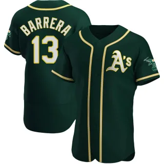 Authentic Men's Luis Barrera Oakland Athletics Alternate Jersey - Green