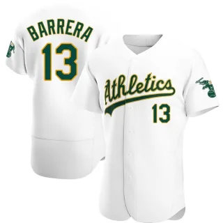 Authentic Men's Luis Barrera Oakland Athletics Home Jersey - White