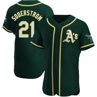 Authentic Men's Tyler Soderstrom Oakland Athletics Alternate Jersey - Green