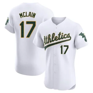 Elite Men's Denny Mclain Oakland Athletics Home Jersey - White