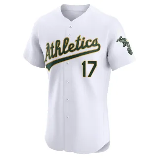 Elite Men's Denny Mclain Oakland Athletics Home Jersey - White