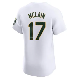 Elite Men's Denny Mclain Oakland Athletics Home Jersey - White