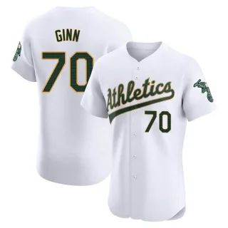 Elite Men's J.T. Ginn Oakland Athletics Home Jersey - White