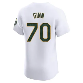 Elite Men's J.T. Ginn Oakland Athletics Home Jersey - White