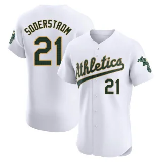 Elite Men's Tyler Soderstrom Oakland Athletics Home Jersey - White