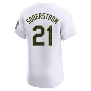 Elite Men's Tyler Soderstrom Oakland Athletics Home Jersey - White