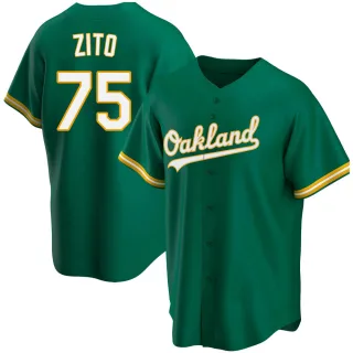 Replica Men's Barry Zito Oakland Athletics Kelly Alternate Jersey - Green