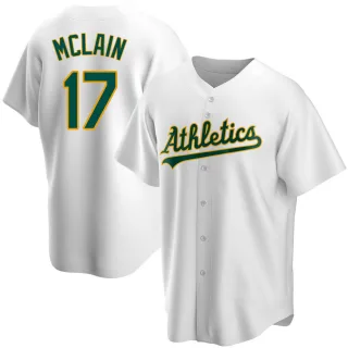 Replica Men's Denny Mclain Oakland Athletics Home Jersey - White