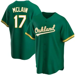 Replica Men's Denny Mclain Oakland Athletics Kelly Alternate Jersey - Green