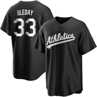 Replica Men's JJ Bleday Oakland Athletics Jersey - Black/White