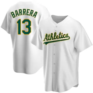 Replica Men's Luis Barrera Oakland Athletics Home Jersey - White