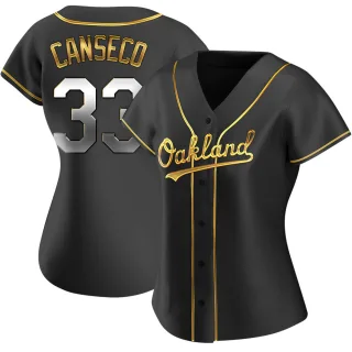 Replica Women's Jose Canseco Oakland Athletics Alternate Jersey - Black Golden