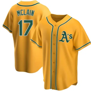 Replica Youth Denny Mclain Oakland Athletics Alternate Jersey - Gold