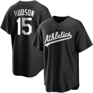 Replica Youth Tim Hudson Oakland Athletics Jersey - Black/White